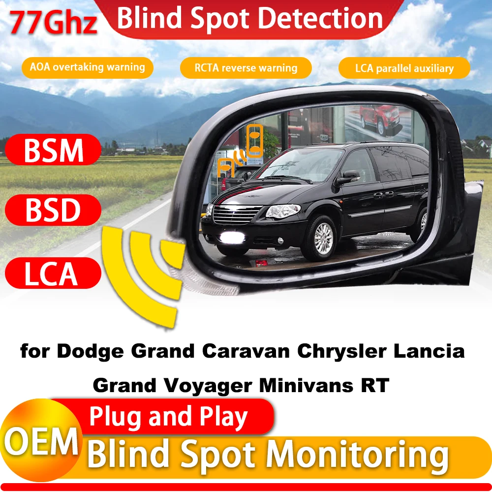 for Dodge Grand Caravan Chrysler Lancia Grand Voyager Minivans RT Blind Spot Assist Monitor Monitoring Detection BSA BSD System