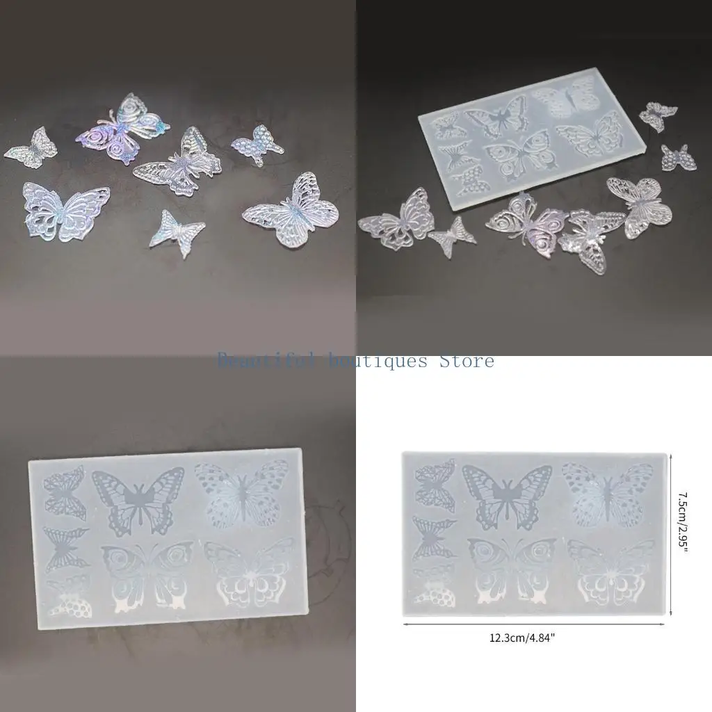 U4LF Butterfly-Earring Resin Molds Jewelry Epoxy Resin Molds for DIY Necklace,Earrings ,Resin Jewelry,Keychain Pendant Crafts