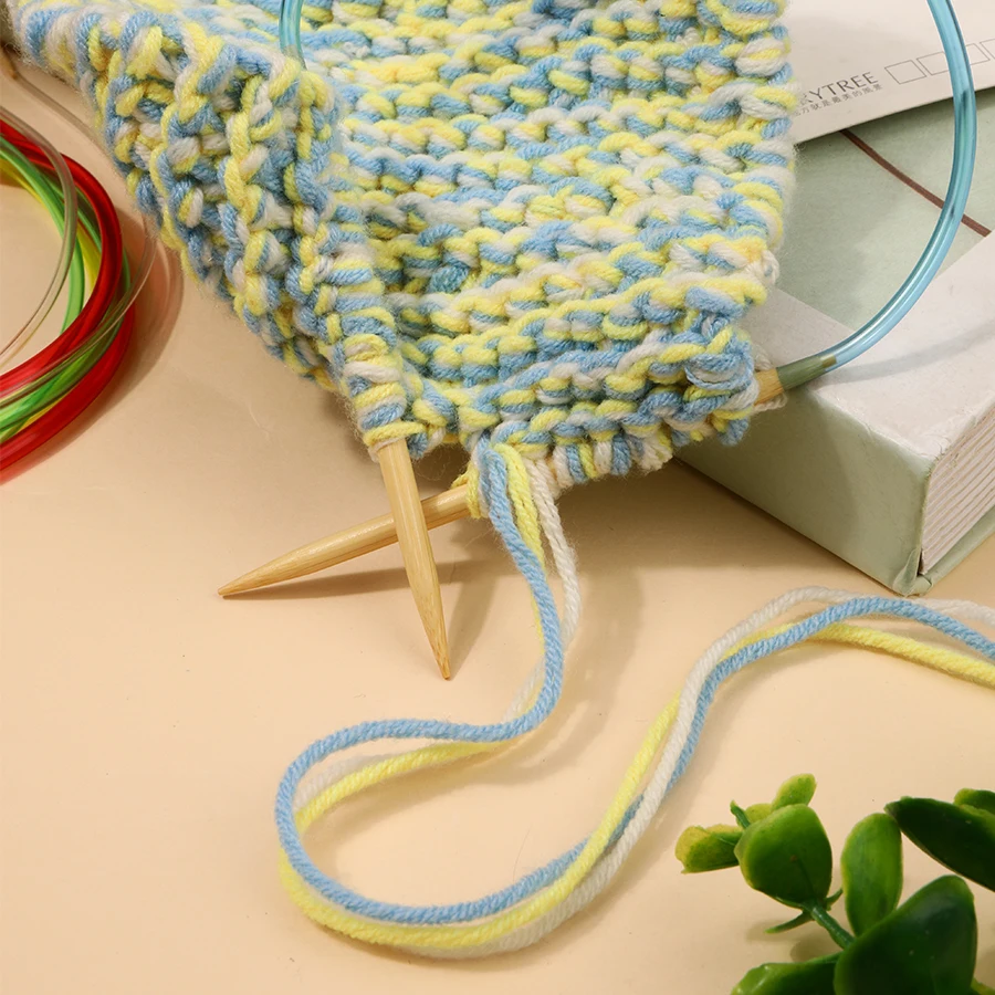 

Wooden Circular Needles, DIY Knitting Needles Suitable for Knitting Sweaters, Scarves, Socks, etc.40CM/60CM/100CM/120CM