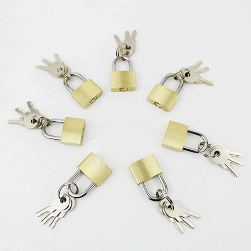 Мини-маленький медный замок 20 мм - навесной замок для багажа, рюкзака, шкафчика, домашней фурнитуры, навесной замок для ключей - оптовая цена