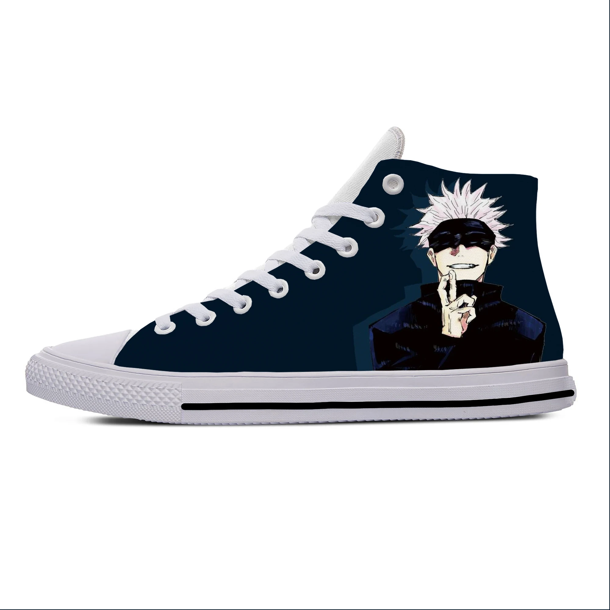 Anime Manga Cartoon Jujutsu Kaisen Gojo Satoru Casual Cloth Shoes High Top Lightweight Breathable 3D Print Men Women Sneakers