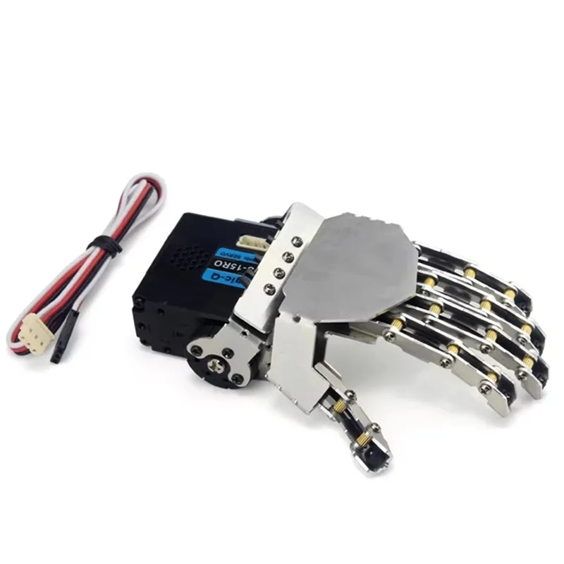 

Hot Sale Mini Robot Hand Five Fingers Metal Manipulator Arm For Humanoid Robot DIY Kit
