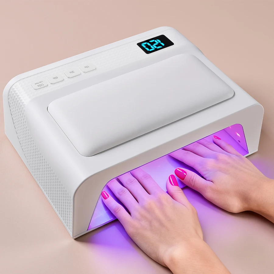 Professionale per due mani che polimerizza l'asciugatrice per unghie, macchina per manicure, pedicure, lampada UV LED per unghie