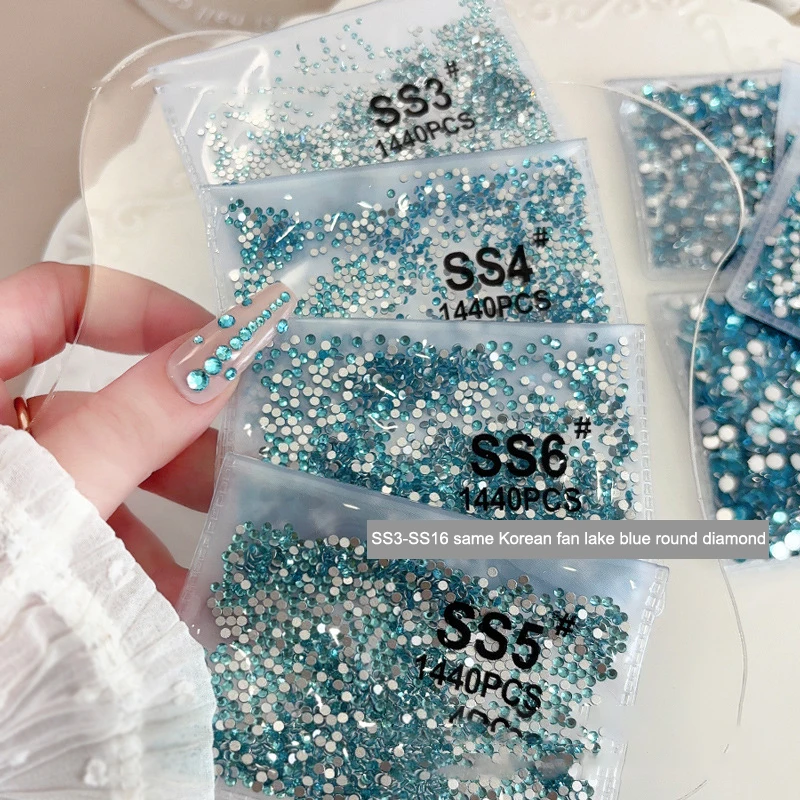 1440pcs Rhinestones Glitter Crystal Diamond Strass Flatback Stone Gems Nail Art Rhinestones Decorative Accessories