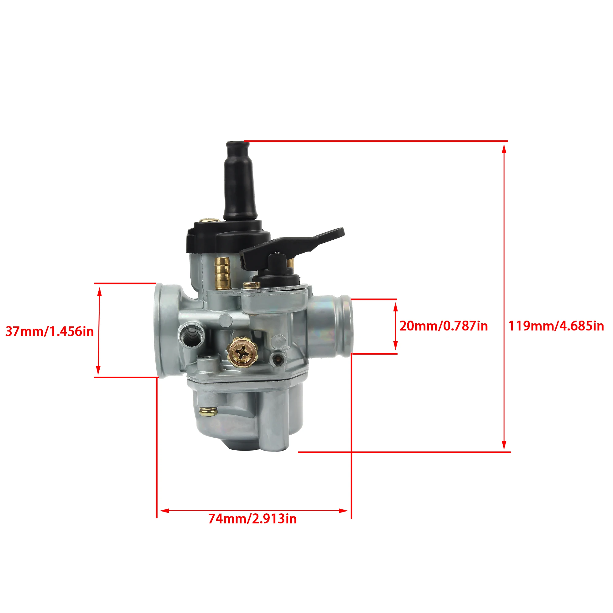 

17.5mm Motorcycle Carburetor For Dellorto PHVA 17.5 Tomos A55 50cc 80cc Carb Moped Scooter Dirt Pit Bike Modified Accessories