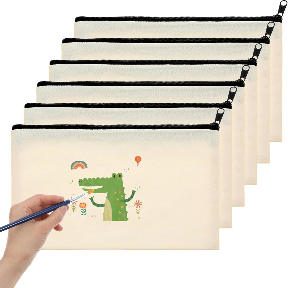 

20 Pack Sublimation Blank Zipper Pouches for DIY Crafts, Multipurpose Makeup Bags, Pencil Cases, Travel and Toiletry Organizers