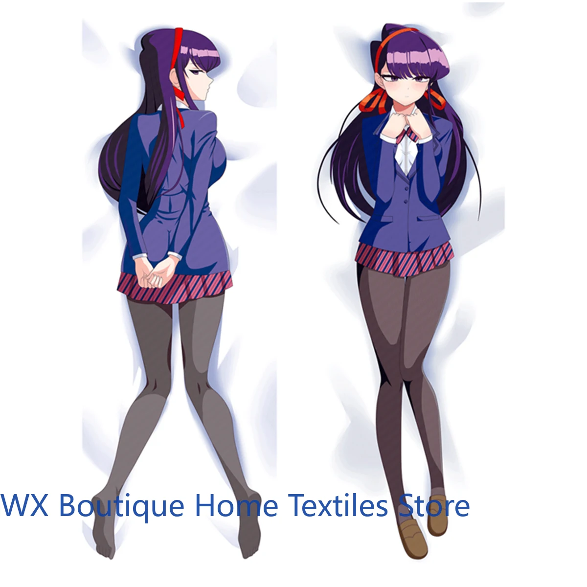

Чехол Komi Shouko Dakimakura в стиле аниме манга для девочек Waifu для взрослых отаку, длинная наволочка в натуральную величину, обнимающая равную тело