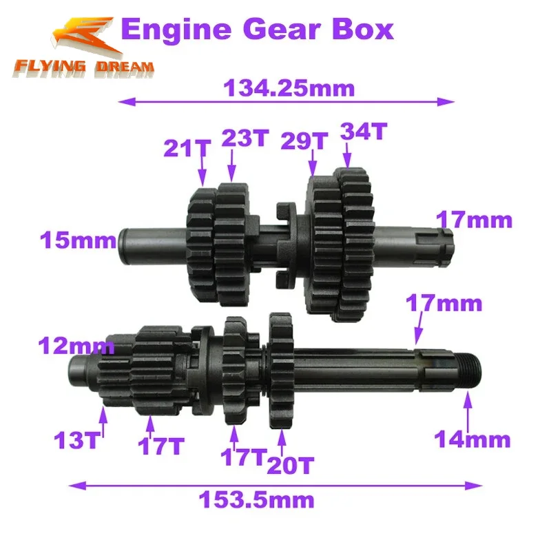 YX140 YX150 YX160 صندوق تروس ناقل الحركة عمود العداد الرئيسي للدراجة الترابية موتوكروس YX 140cc 150cc 160cc ملحقات المحرك