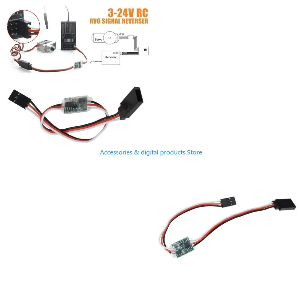 77JD 1PC Servo Reverser Rotation Inverter 3V-24V Steering Gear Reverser