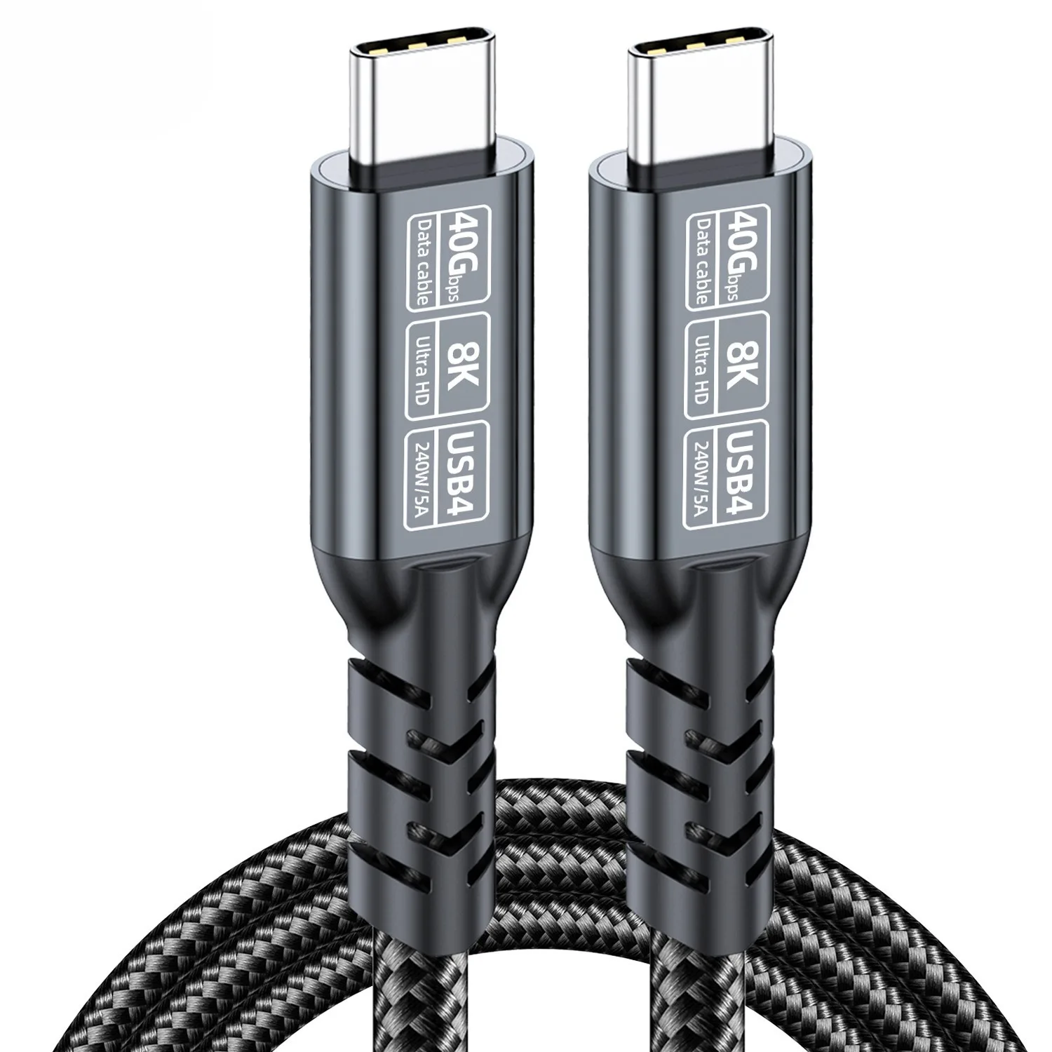 PD240W Fast Charging Thunderbolt 5 USB Type C Cable 80Gbps Data Transfer 16K/8K Video Wire 1m 2m 3m for iPhone 16 17 Macbook Pro