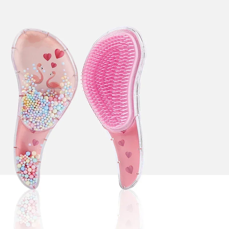 Cartoon Magic Comb Anti-static Massage Hair Brushes Tangle Detangle Shower Massage Hairbrush Comb Salon Accessories Pink