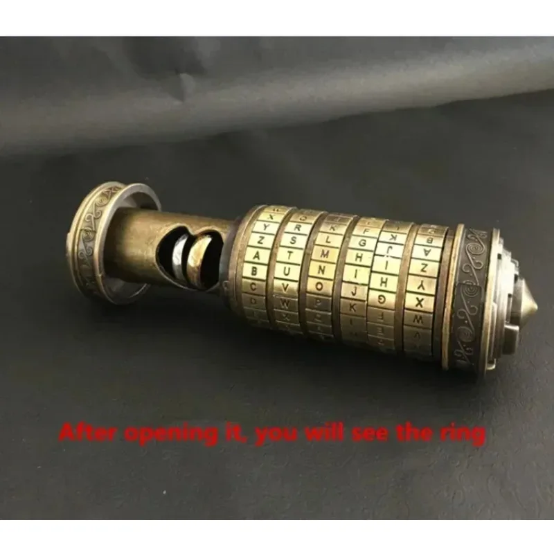 Da Vinci Code Cryptex Ring Box Valentine's Day Birthday Gifts Unique Marriage Proposal with Free LOTR Ring gift for lover women