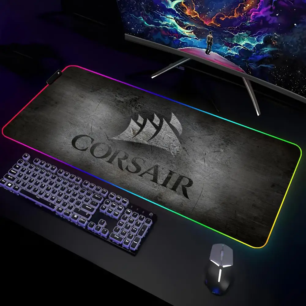 CORSAIR Mouse Pad Gamer RGB Deskmat Keyboard Mat Gaming Laptops LED Mousepad Desk Protector Anime Mause Mats