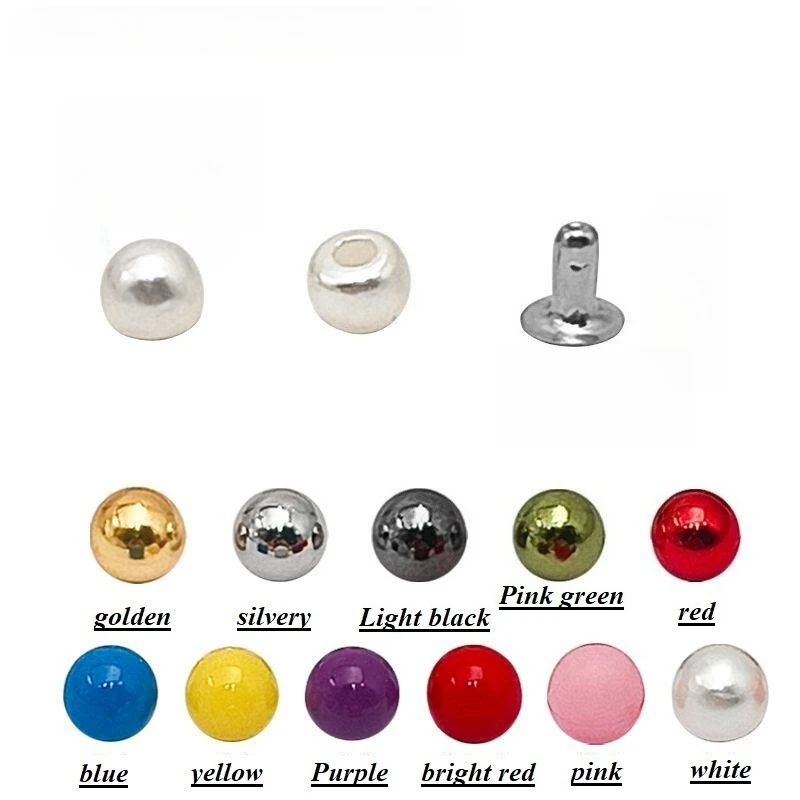6/8/10/12mm Imitation Pearl Bead Round  Loose Spacer Beads Colorful  Pearsl Rivet For DIY Bag Decoration