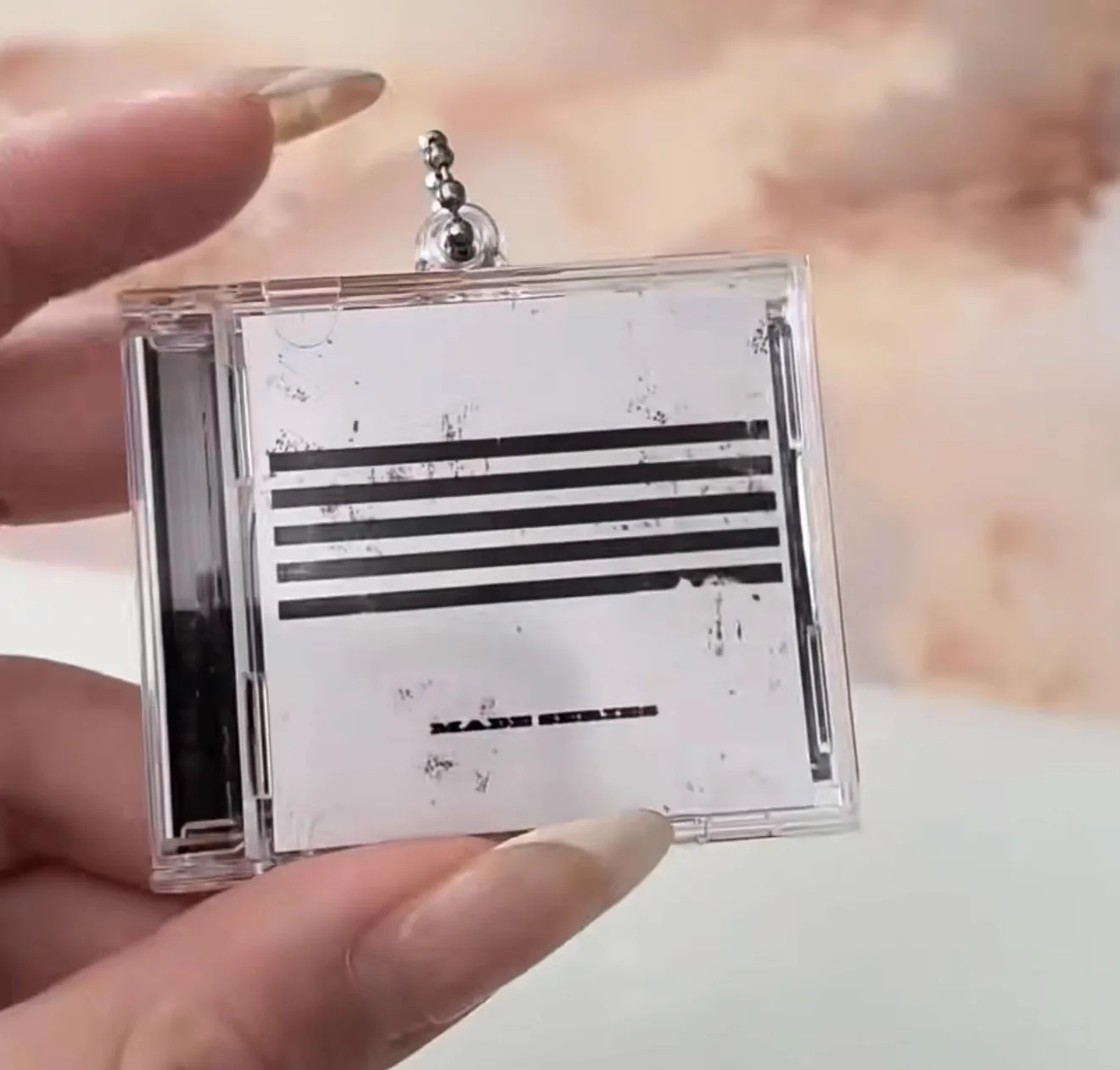 New BIGBANG MINI Music CD NFC Keychain Play Songs G-DRAGON Album Necklace Cosplay Key ring DIY Acrylic Pendant Accessories Gift