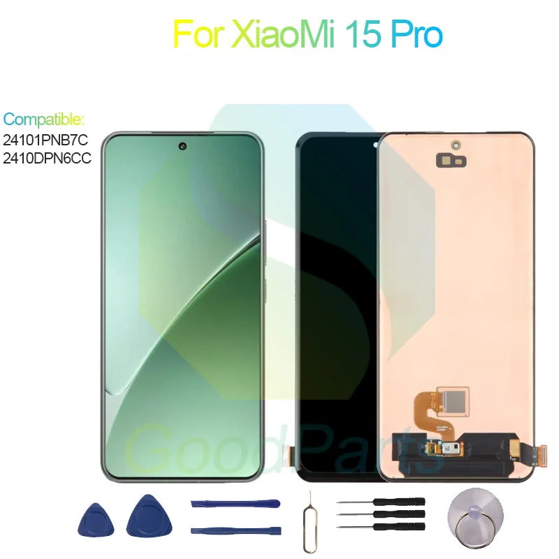 Test Before Ship For XiaoMi 15 Pro Display Touch Screen Digitizer Panel Assembly Lcd Screen 24101PNB7C, 2410DPN6CC 15 Pro Screen