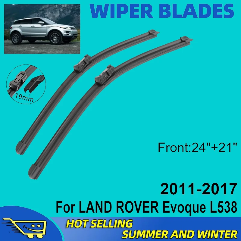 

2PCS For Land Rover Evoque 2011-2017 2012 2013 2014 2015 24"+21" Front Wiper Blades Windshield Windscreen Window Accessories