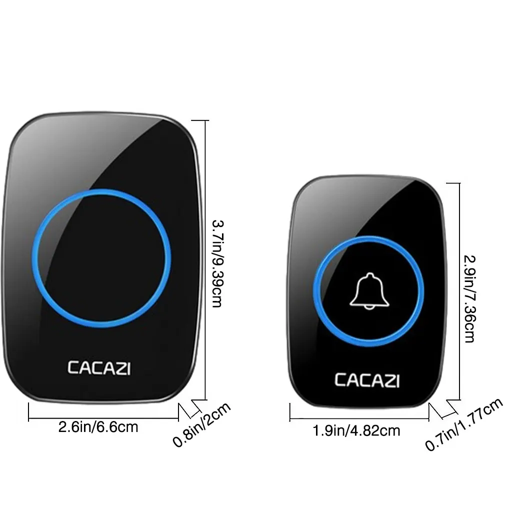 Timbre de puerta inalámbrico IP44 timbre inteligente impermeable con receptor y transmisor EE. UU.