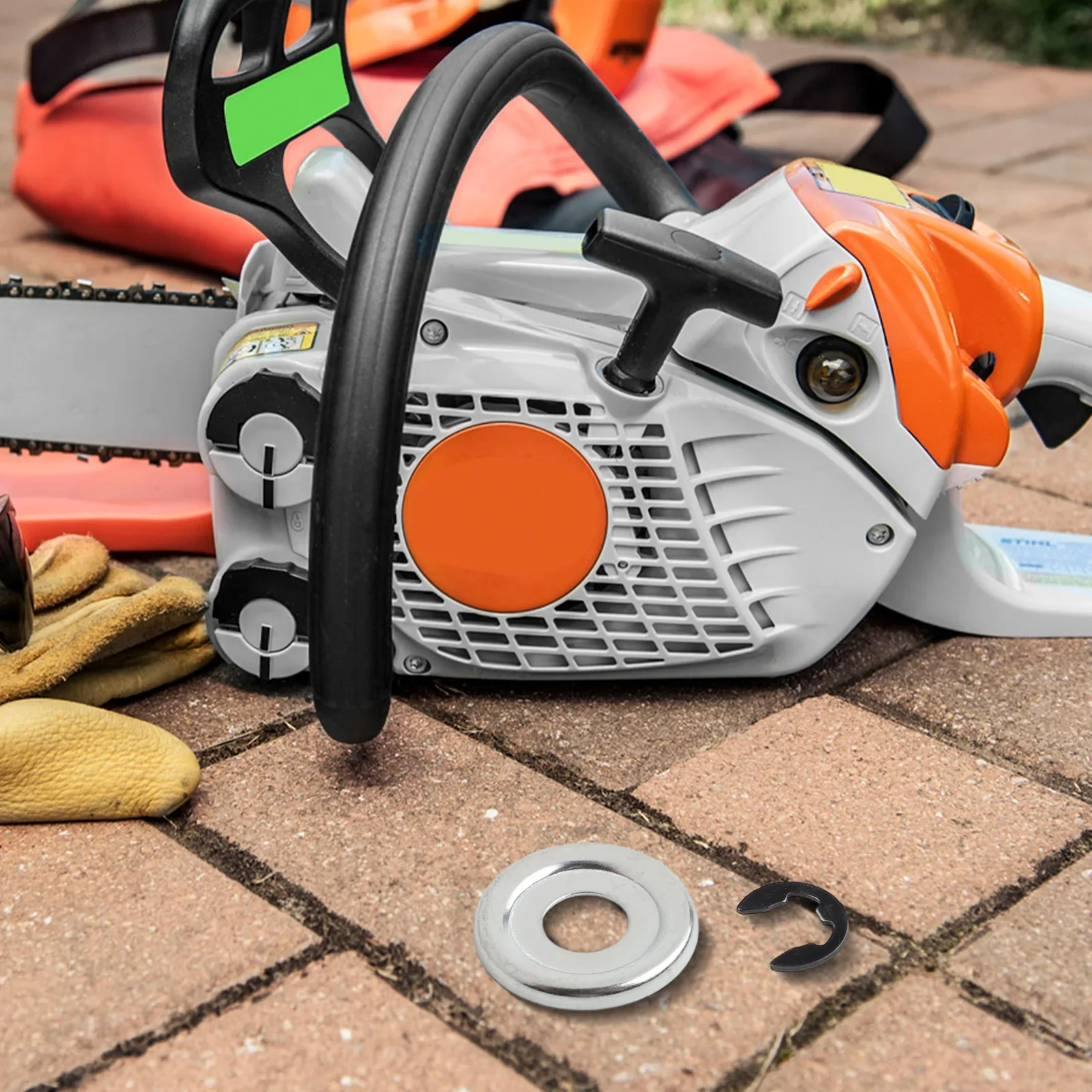 Replacement E Clip And 27mm Washer Compatible With For Most Chainsaw Types And Models For General Chainsaw Usage And Repair