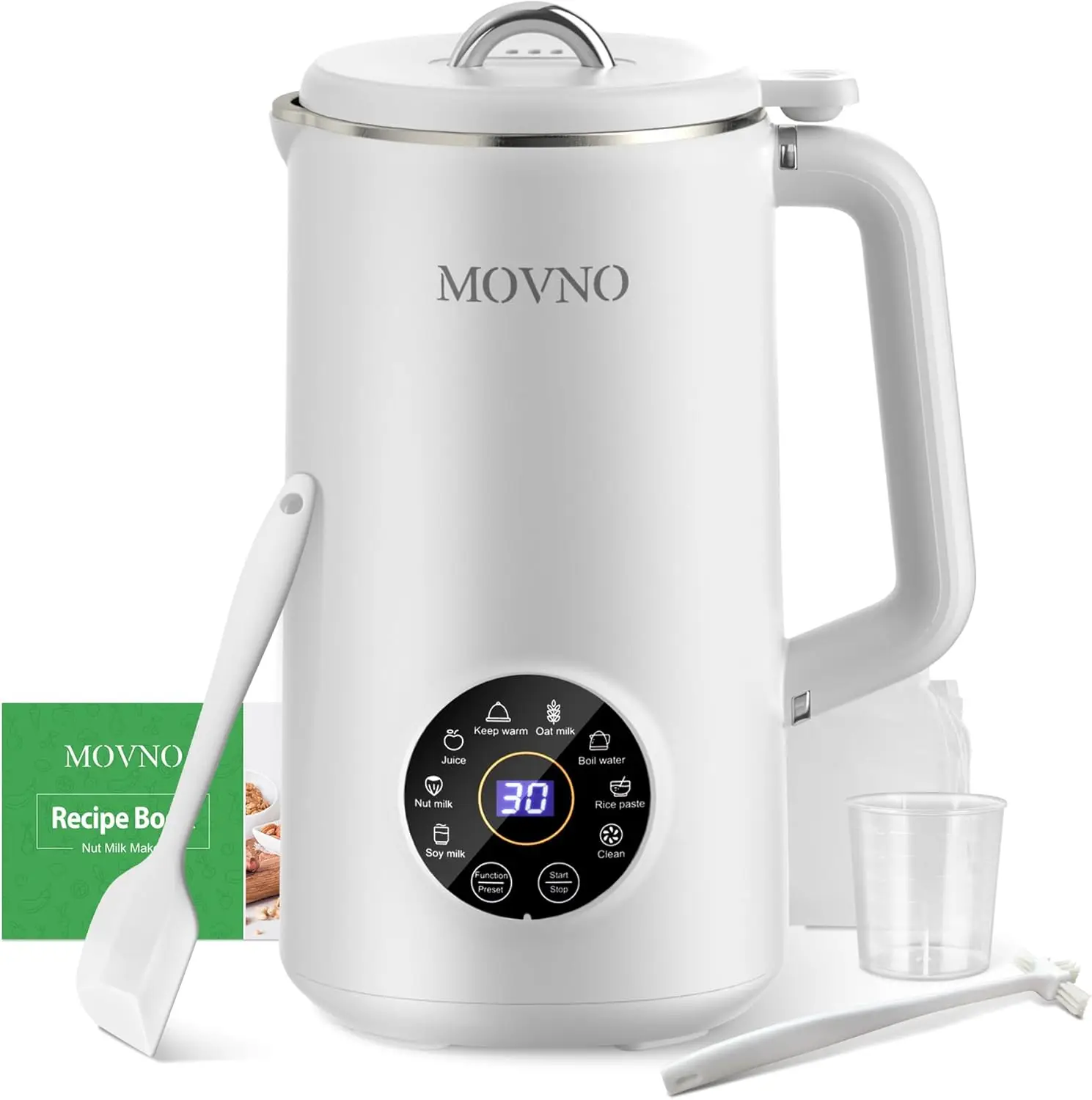 

8 In 1 Nut Milk Maker Machine, 1000Ml Capacity Homemade Almond, Oat, Coconut, Soy, Plant Based Milks And Non Dairy Beverages,