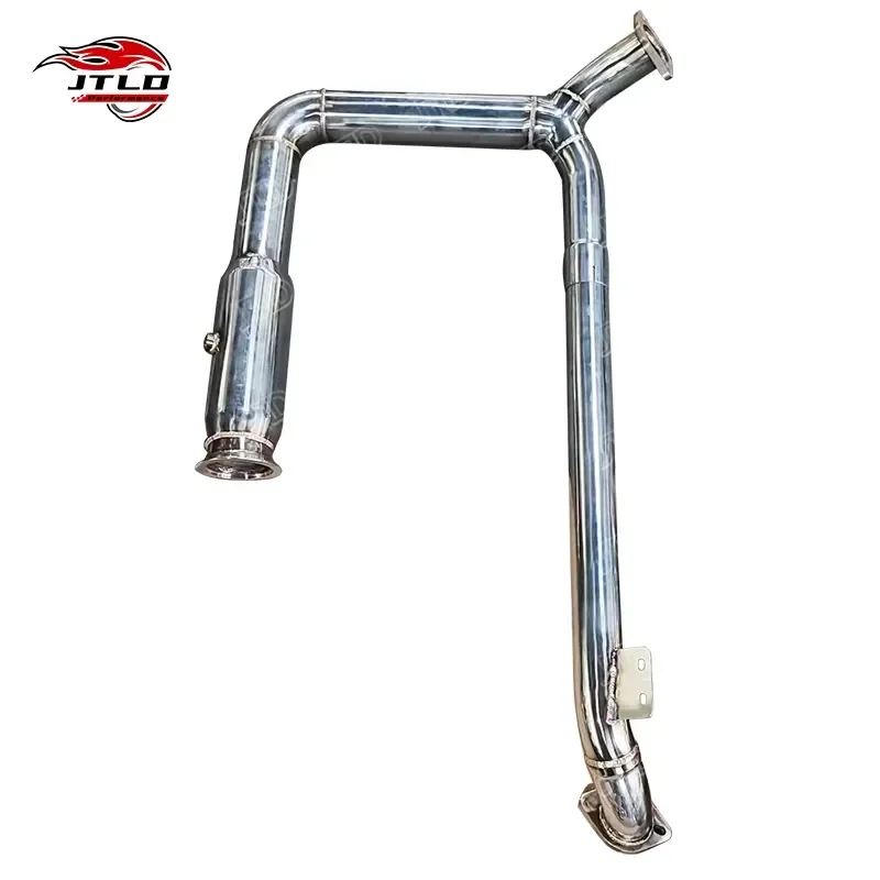 Polished High Performance Downpipe for Porsche 718 Boxster Cayman 2.0L 2.5L Turbo High Flow Straight Pipe Exhaust System Part
