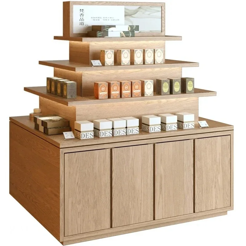 05 FG17Nakajima Counter Multi-layer Tea Shop Gift Display Cabinet Chinese Shelf Commodity Display Rack