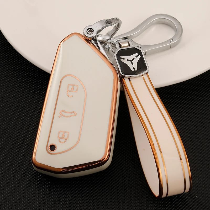 TPU Car Key Case Cover For VW Volkswagen Golf 8 MK8 ID.3 ID.4 Cupra Skoda Octavia A8 SEAT Leon MK4 2020 2021 Formentor Tarraco