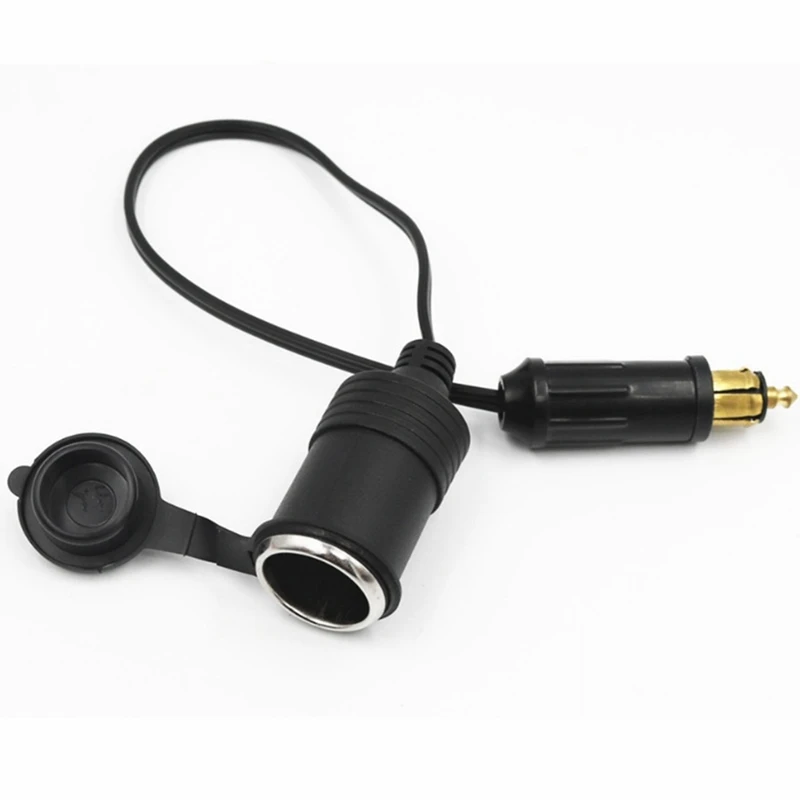 1 Piece A Towing Lighter European Car Charger Take The Power Of The Motherboard Plug Motorcycle Black Plastic