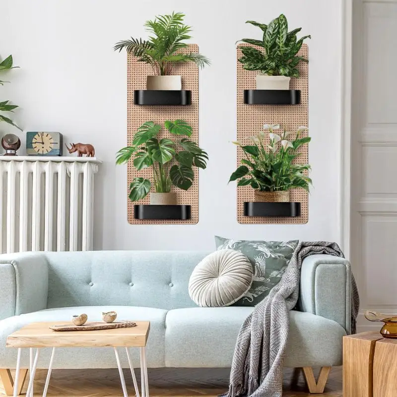 2Pcs Set Potted Plant Wall Sticker Self Adhesive Decorative Decal for Concealing Imperfections in Living Room Bedroom Plant Car