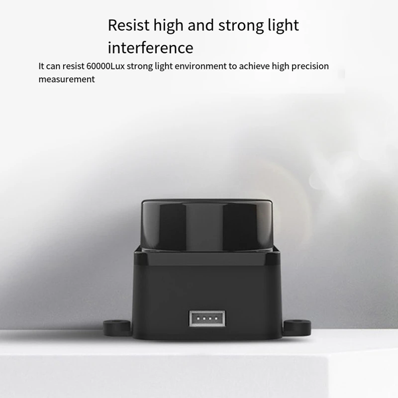 Black For DTOF Lidar LD19 Radar Kit 360° Ranging Radar Scanner Frequency 4500Hz Resistance TOF Flight Time Ranging Sensor