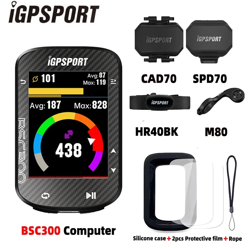 

iGPSPORT BSC300 Bicycle Computer GPS Colorful Map Navigation IPX7 Bike Computer Professional Data Training Bicycle Speedometer