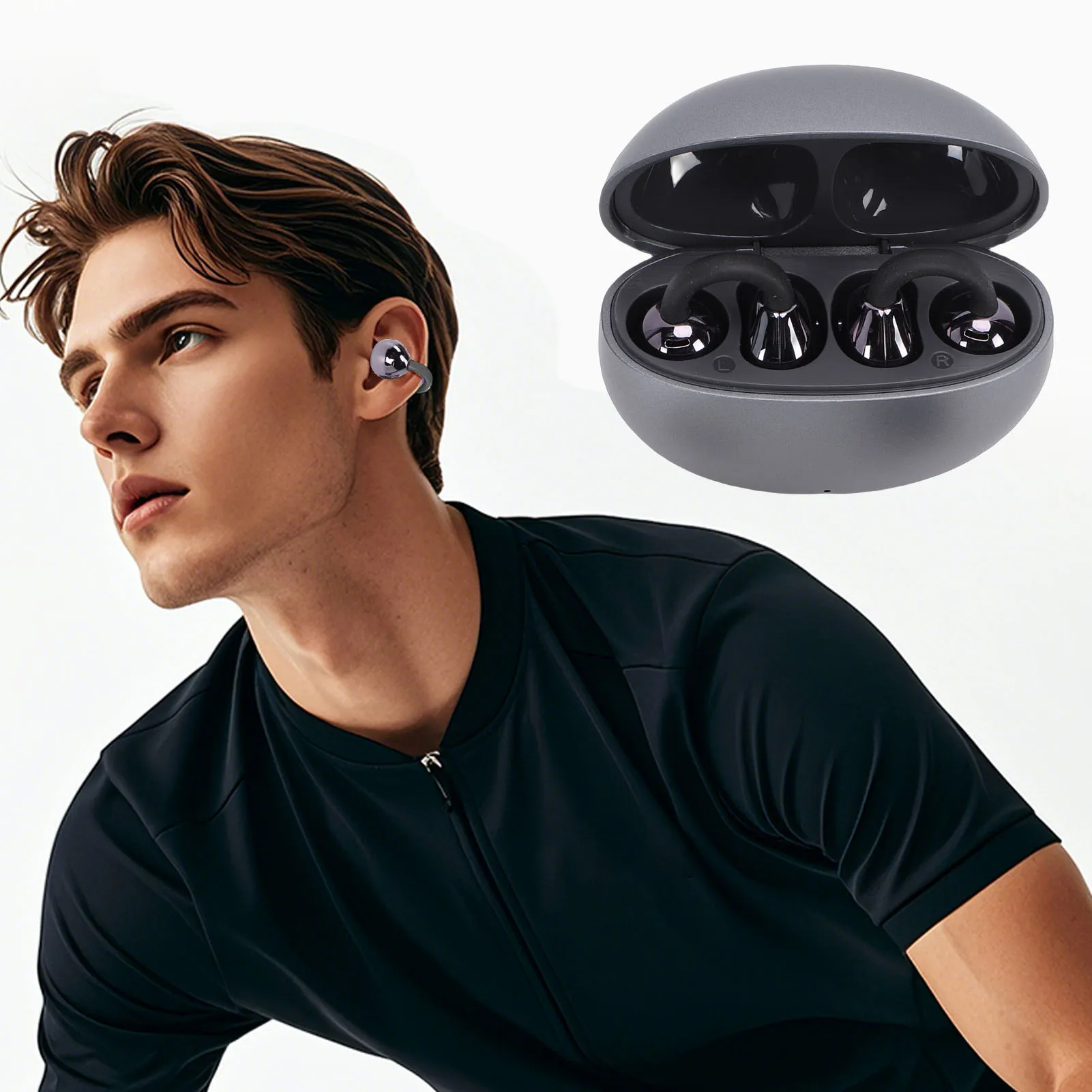 

Беспроводные Bluetooth-наушники-клипсы в стиле украшений для бега, тренировок и спорта, надежная фиксация