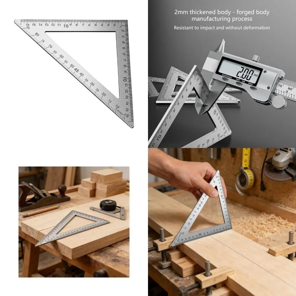 

Треугольная линейка Транспортир Деревообрабатывающая линейка для столярных и строительных работ