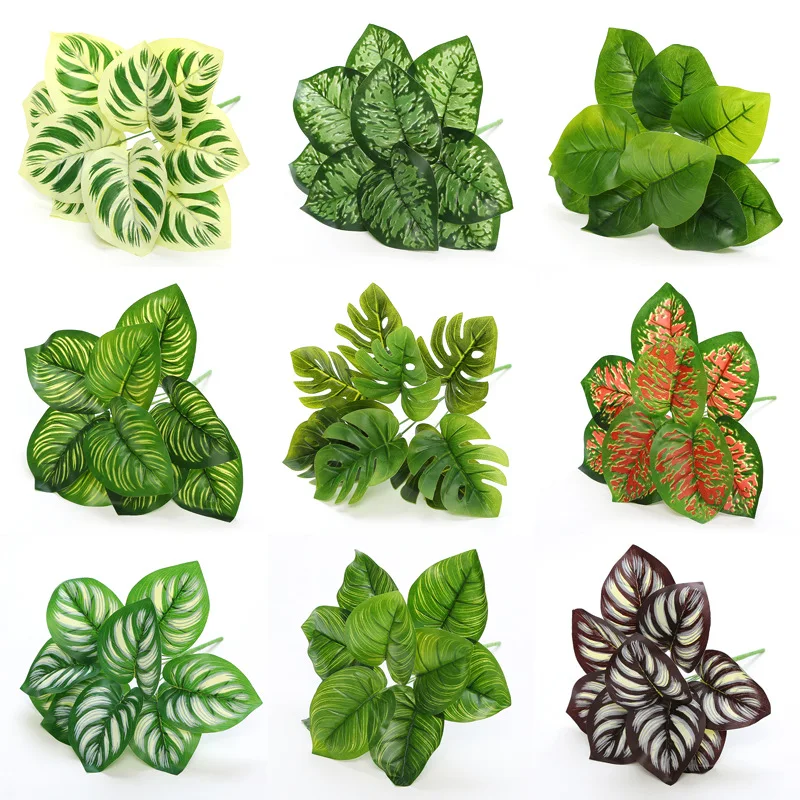 Fake And Green Potted Decoration Artificial Plant Background Wall Flower Arrangement Material