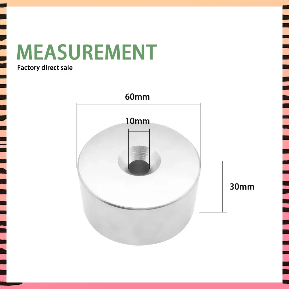 

1 шт. 60x30-10 мм Большие Круглые неодимовые магниты с отверстием N35, Круглый сверхсильный постоянный магнит, диск, рыболовный магнит