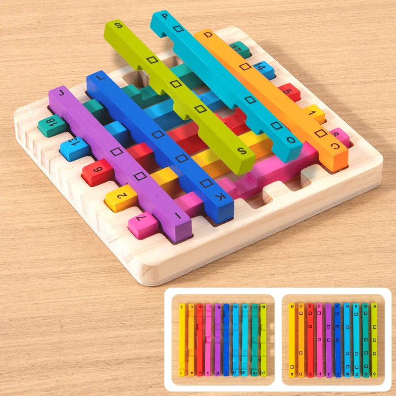 Sticks Puzzle Toys Montessori Teaching Aids Mathematics Learning Color Matching Game DIY Educational Toys For Children Kids