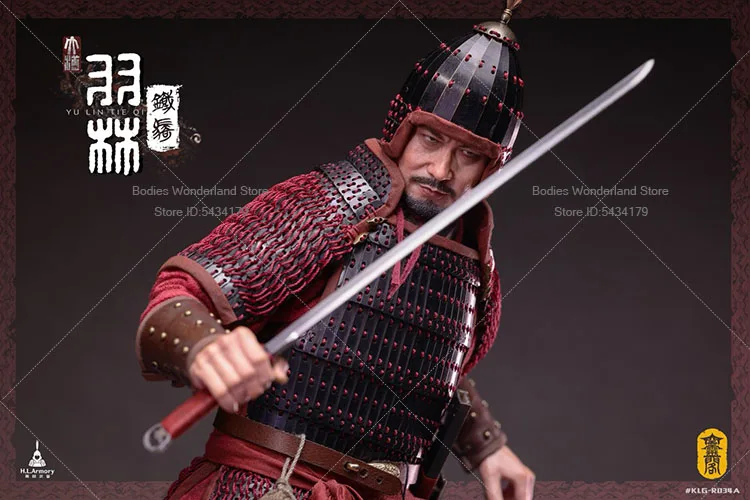 متوفر KLG-R034 1/6 مقياس ذكر الجندي الصيني القديم يولين الفرسان سكين الباب الحرس 12 بوصة عمل الشكل دمية جمع #4