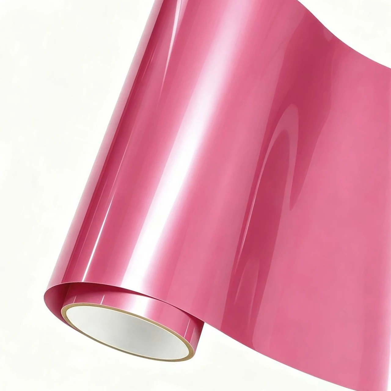 Klassische glänzende rosa PVC-Vinylfolie mit Luftkanälen, selbstklebend für Auto- und Motorradfolierung, DIY-Aufkleber