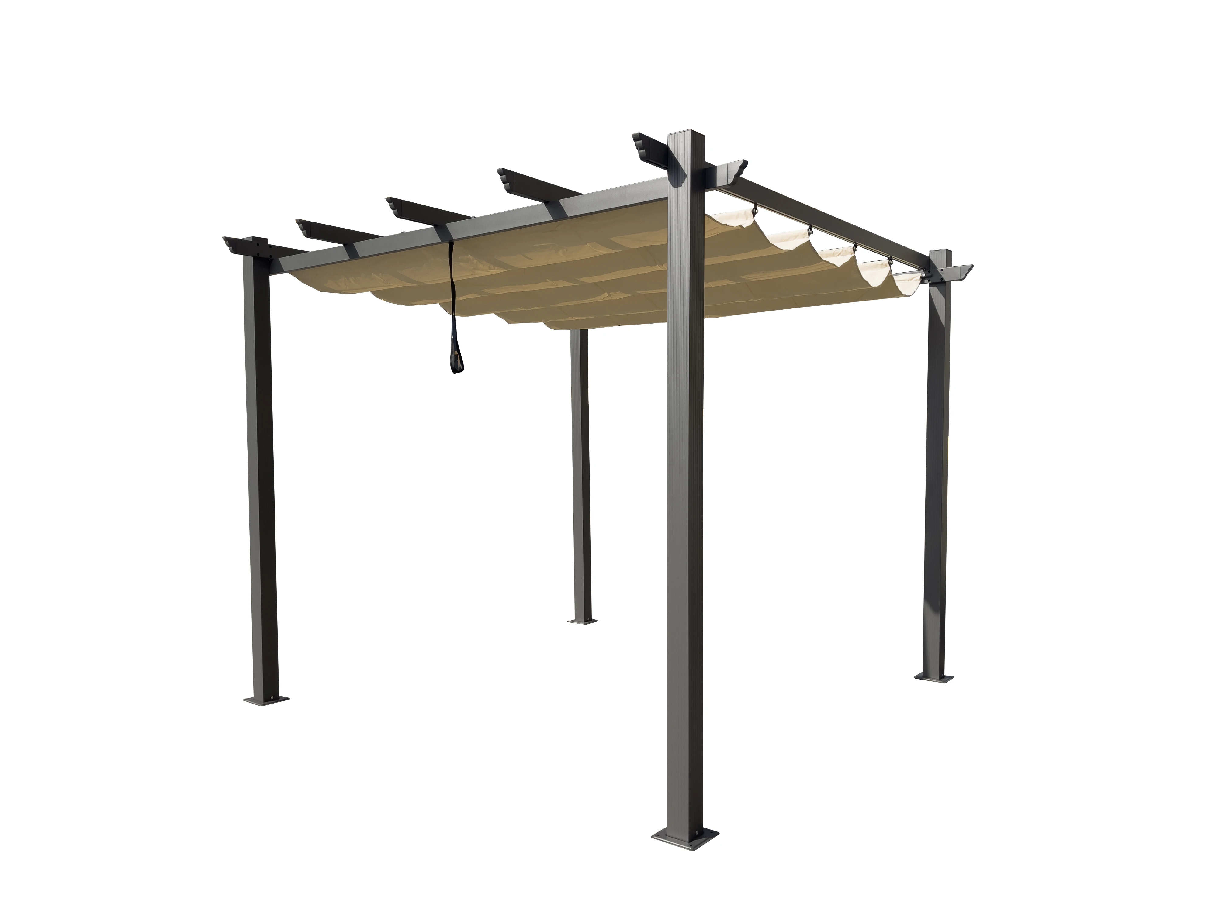 Modern curved pergola aluminum arch pergola column   roof system waterproof