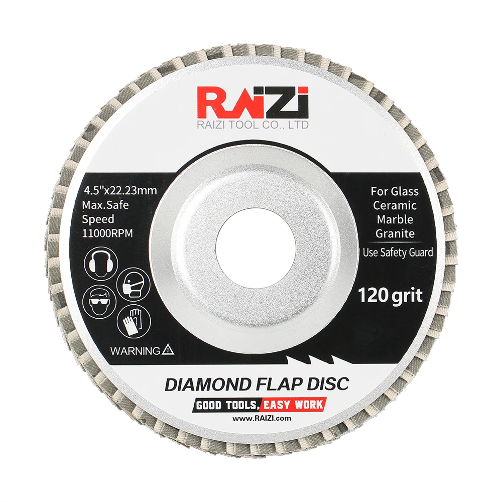 TOOL-Super Quality  4.5inch/115mm Aluminum Base Electroplated Diamond Flap Disc Wheel Use for Stone, Plastic, Glass and