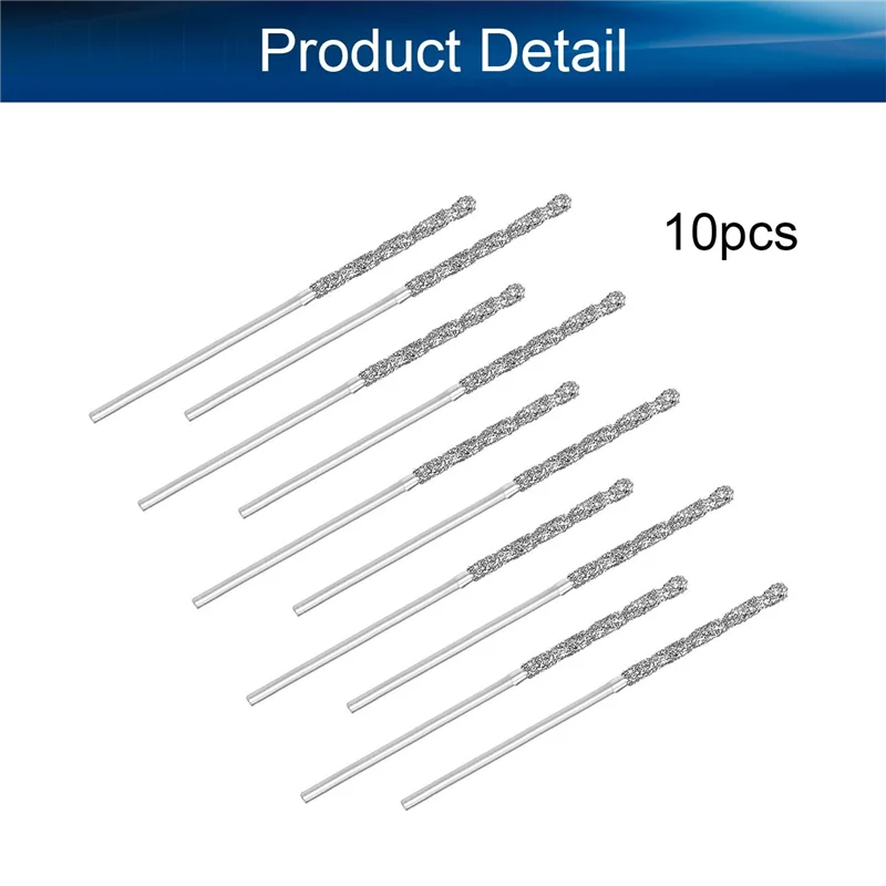 

【Promotion】20Pcs 1Mm/0.04Inch Diamond Twist Drill Bits High Speed Steel HSS For Glass Sea Shells Stone Tiles