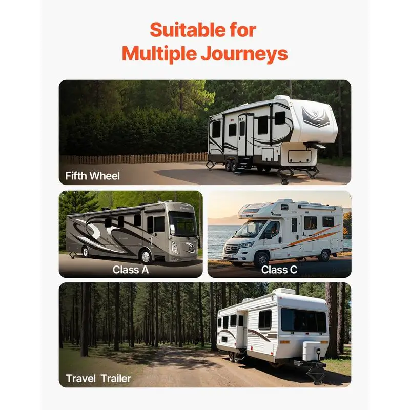 4 leveling pads for motorhomes, trailer jack pads made of rubber, 2300 kg load capacity (per pad), jack stabilizing pad with large surface area, ideal for square feet (139.7 mm) view 6