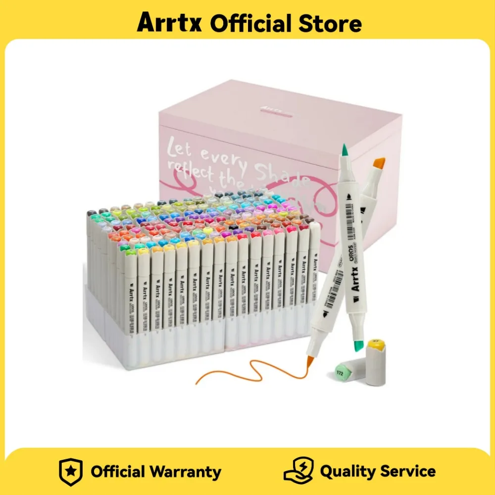 

Arrtx 160 colors Pastel Markers OROS Dual Tip Sketch Art Markers for Artist Adult Alcohol Markers for Sketching Coloring
