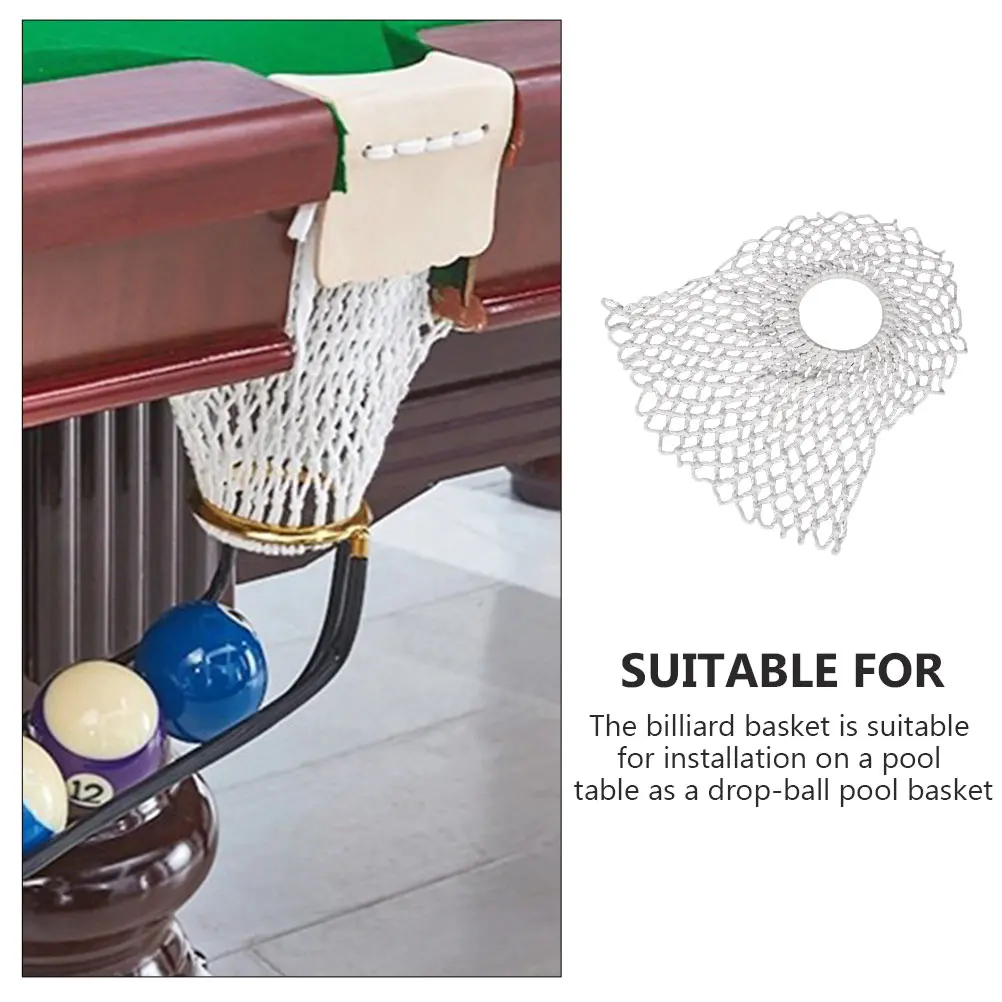 

Billiard Net Pocket Sturdy Nylon Storage Basket For Pool Table Drop Ball Holder Snooker Accessories Pool Table Pockets Durable