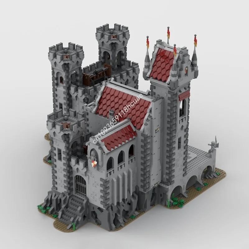 10007 elementów MOC Zamek Czerwonych Lewów II Model Zamku Klocki Zabawki Prezent na Boże Narodzenie Architektura Składanie DIY Edukacja Klocki