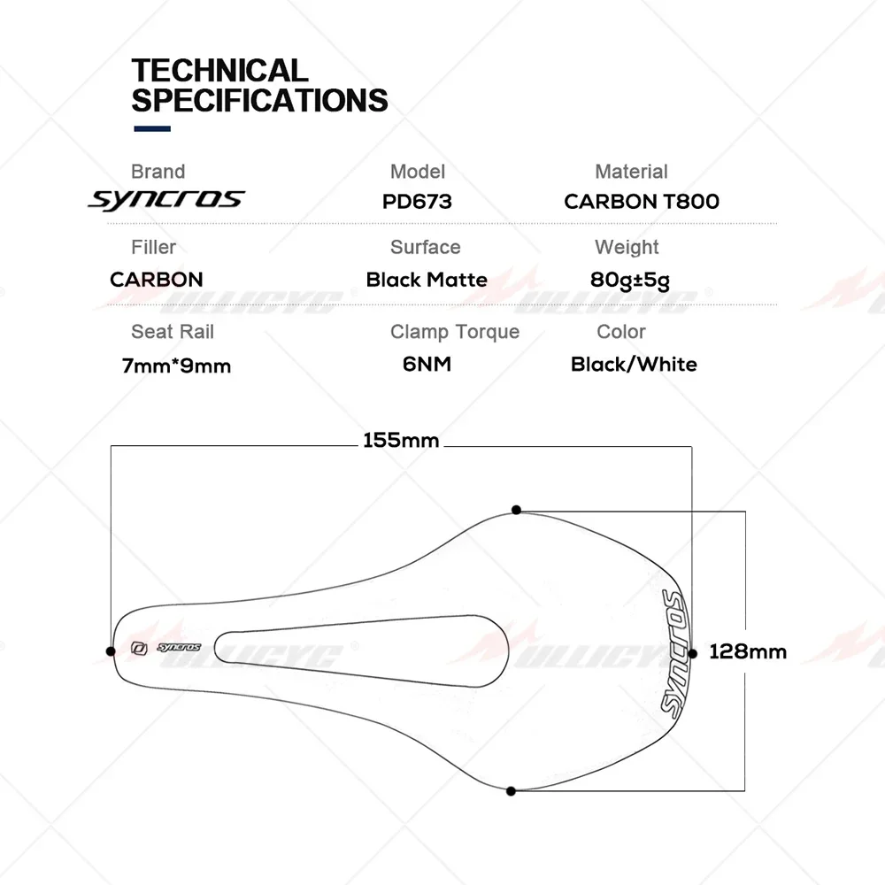 SYNCROS Ultra Light Full carbon fiber bicycle saddle,Road/MTB bike  saddle Lightweight carbon saddles,Bike Accessorie