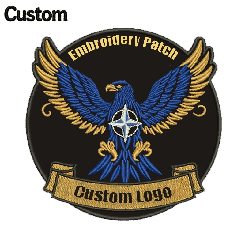 Custom Embroidery DIY Iron On Patches For Clothing Design For Person Team Logo Pattern Patches Custom Your Own Patch Hook Loop