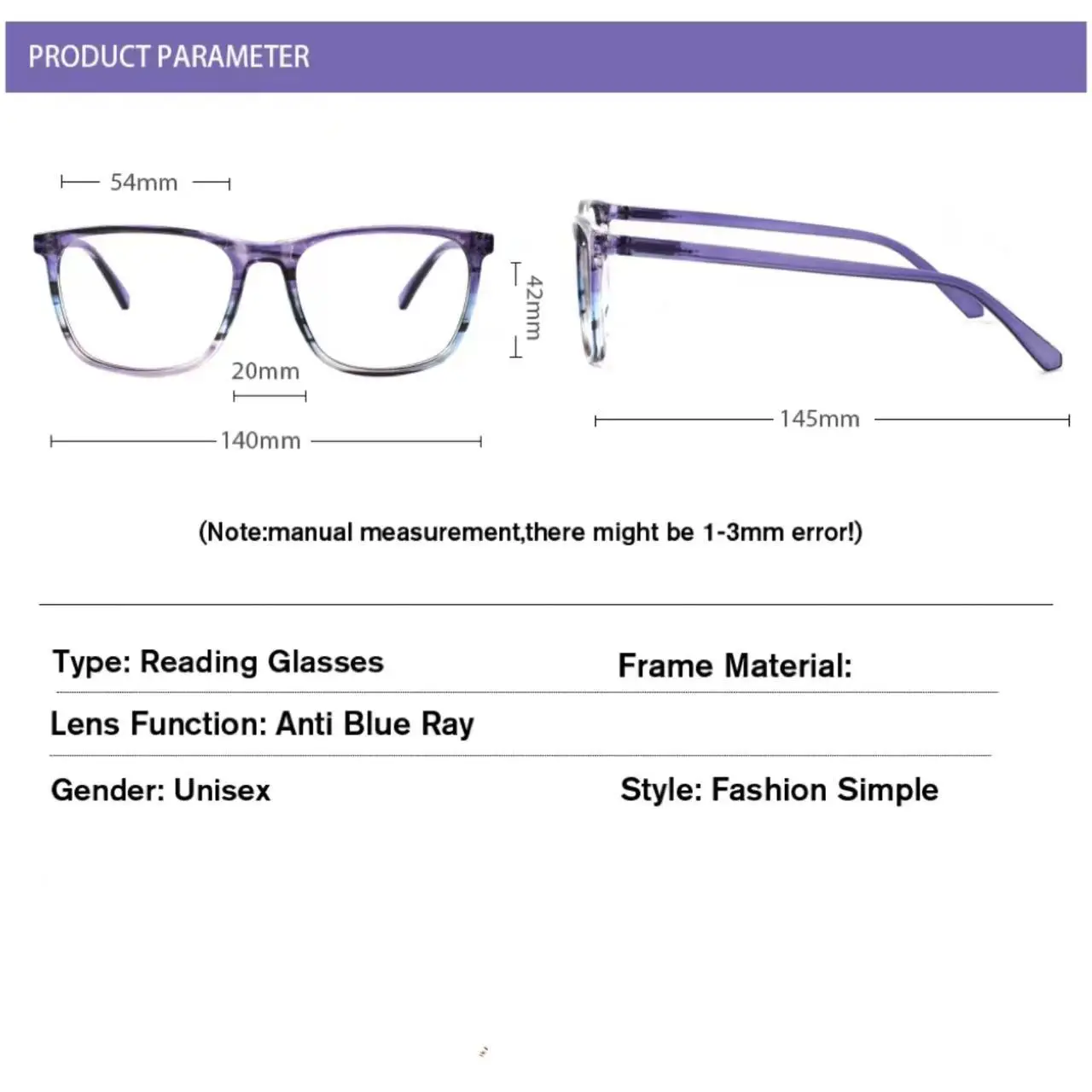 Boncamor 5 Pack Reading Glasses Men Women Oversized Rectangular Frame Anti Blue Light Optical Lenses Presbyopia Glasses