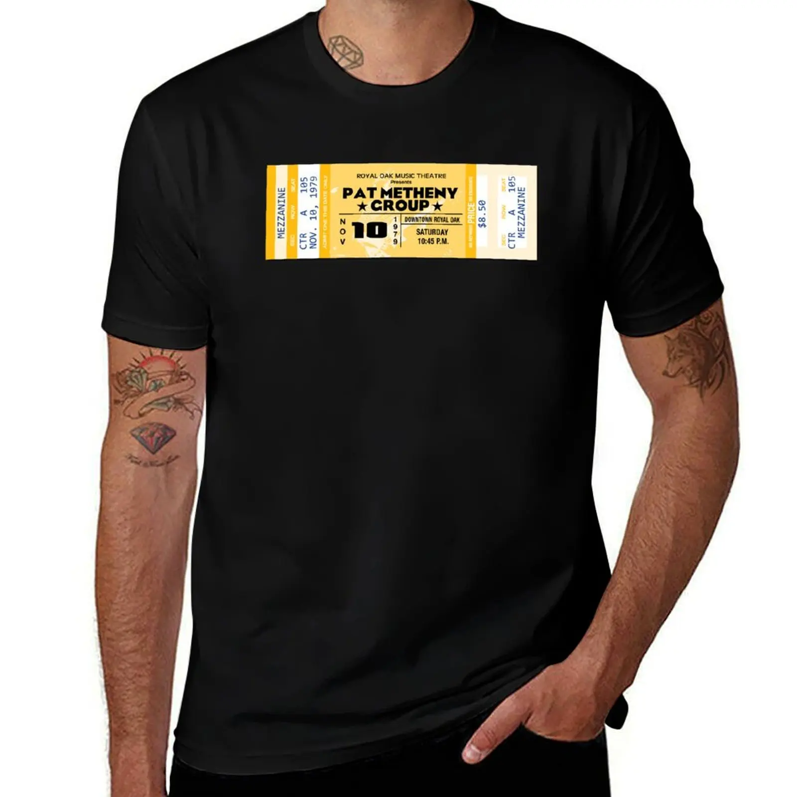 CLASSIC ROCK CONCERT TICKETS - PAT METHENY T-Shirt Anti-Perspiration Workout Top T-Shirt