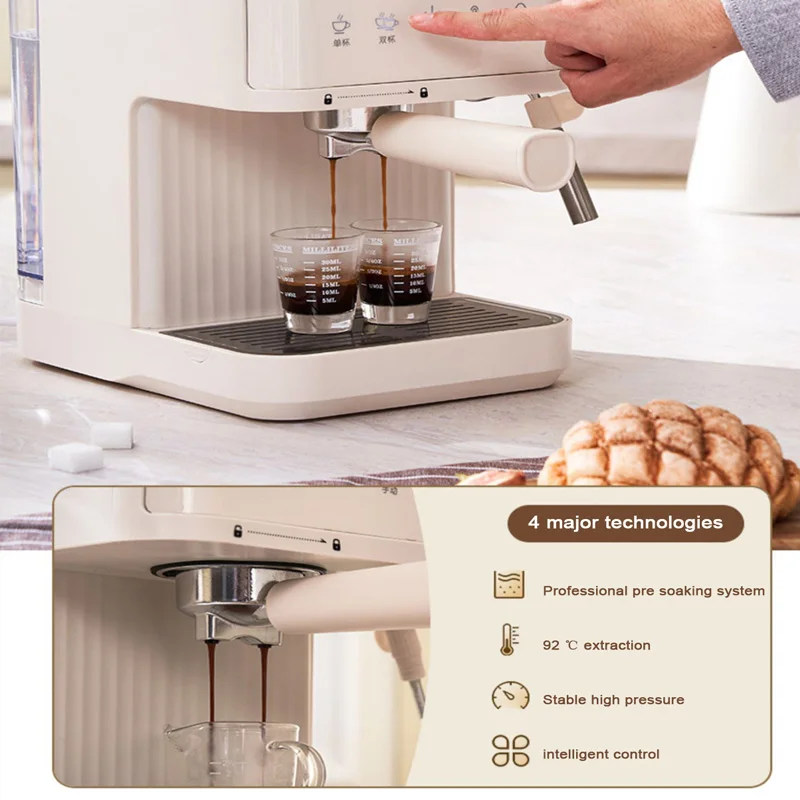 Multi Function Italian Coffee Machine 20bar Pump Press Concentrated Fully Auto Steam Milking Brewing Frothing Coffee Maker